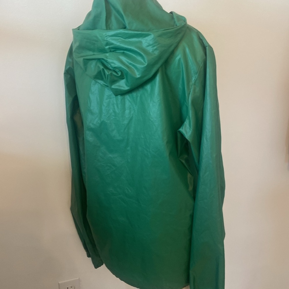 Vintage Izod Lacoste Green Wind Breaker Pullover Hooded Size M - Picture 5 of 9